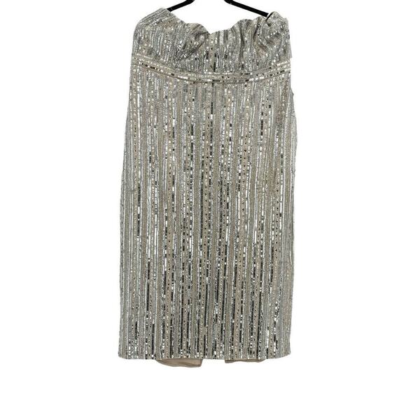 Mac Duggal Embellished Strapless Beaded Slim Column Dress Size 14 NWT - Picture 14 of 15